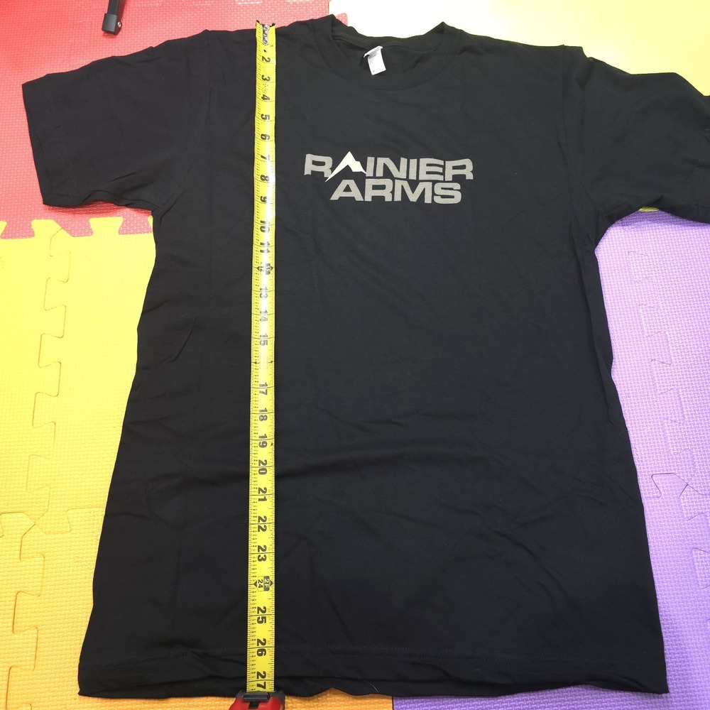 Rainier Arms T-Shirt MenS Medium Black Short Sleeve American Apparel Made...